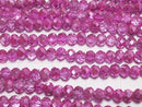 [Video] Glass Beads Faceted Button Rondelle 3.5x3.5x2.5mm Pink Half-Coated 1strand Beads (approx. 13 inches/32 cm)