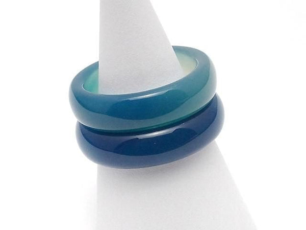 [Video] Blue Agate Ring [Size 11]-[Size 16] 2pcs