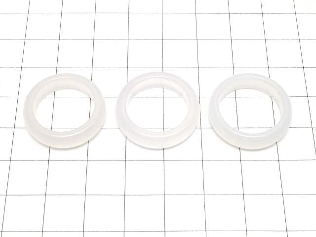 [Video] White Chalcedony Ring [Size 11]-[Size 16] 2pcs