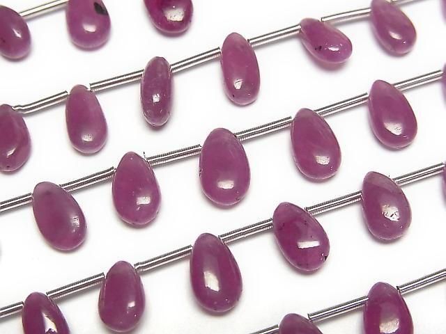 [Video] Ruby AA++ Pear shape (Smooth) half or 1strand (12pcs)