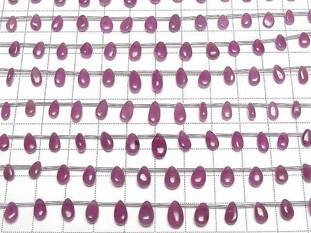 [Video] Ruby AA++ Pear shape (Smooth) half or 1strand (12pcs)
