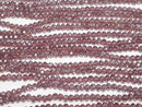 [Video] Glass Beads Faceted Button Rondelle 3.5x3.5x2.5mm Clear Red Silver - AB 1strand beads (approx. 14 inches/34 cm)