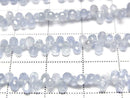 [Video]High Quality Ceylon Sapphire AAA- Drop Faceted Briolette half or 1strand beads (aprx.7inch/18cm)