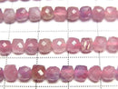 [Video]High Quality! Pink Tourmaline Silica AA Cube Shape 4.5x4.5x4.5mm half or 1strand beads (aprx.15inch/37cm)