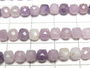 [Video] High Quality! Lepidolite AA Cube Shape 4.5x4.5x4.5mm 1strand beads (aprx.15inch/36cm)