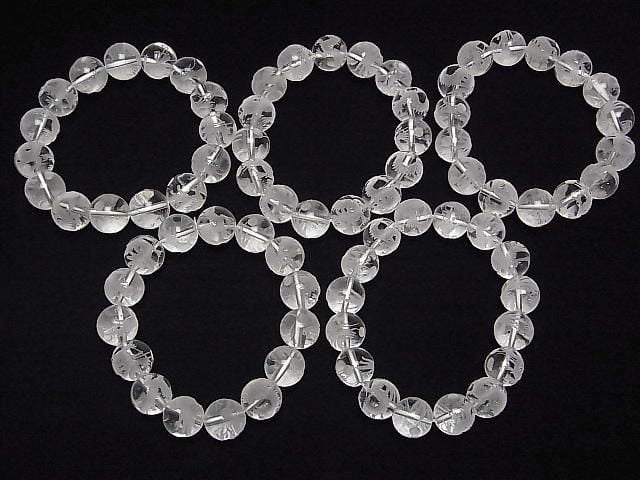 [Video] Dragon (Four Divine Beasts) Carved! Crystal AAA- Round 12mm Bracelet
