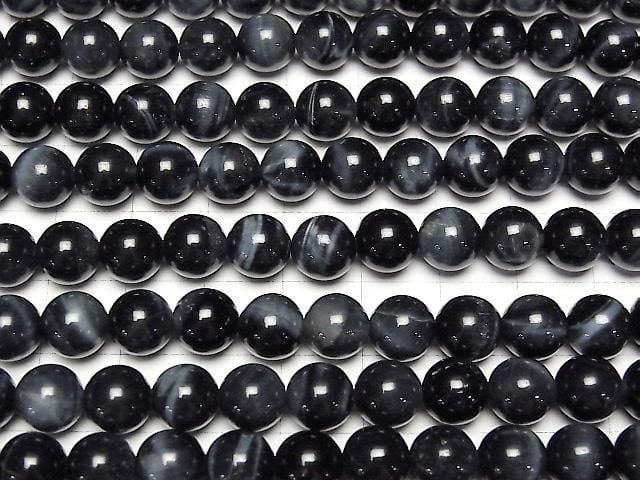 [Video] Blue color Tiger's Eye AA++ Round 8mm half or 1strand beads (aprx.15inch/36cm)
