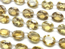 [Video]High Quality Beer Crystal Quartz AAA Oval Faceted 9x7mm [Double Hole] [Light Color] 1strand (16pcs)