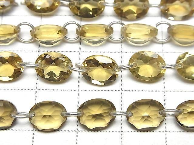 [Video]High Quality Beer Crystal Quartz AAA Oval Faceted 9x7mm [Double Hole] [Light Color] 1strand (16pcs)