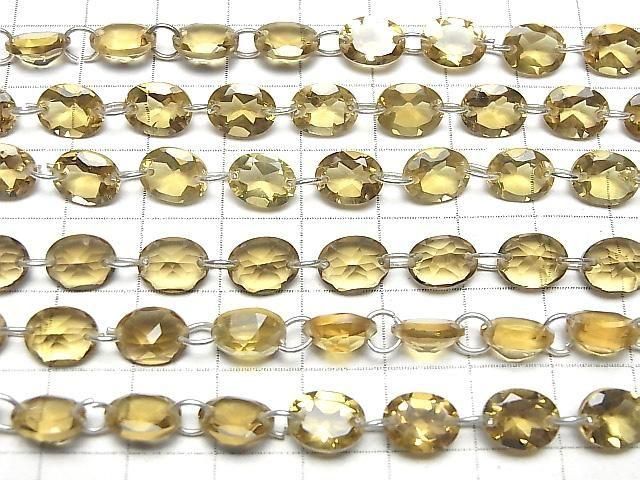[Video]High Quality Beer Crystal Quartz AAA Oval Faceted 9x7mm [Double Hole] [Light Color] 1strand (16pcs)