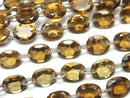[Video]High Quality Beer Crystal Quartz AAA Oval Faceted 9x7mm [Double Hole] [Dark color] 1strand (16pcs)
