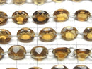 [Video]High Quality Beer Crystal Quartz AAA Oval Faceted 9x7mm [Double Hole] [Dark color] 1strand (16pcs)