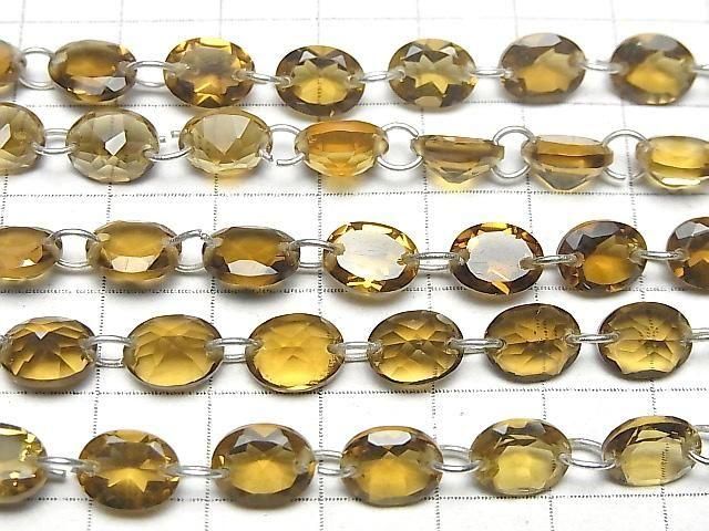 [Video]High Quality Beer Crystal Quartz AAA Oval Faceted 9x7mm [Double Hole] [Dark color] 1strand (16pcs)