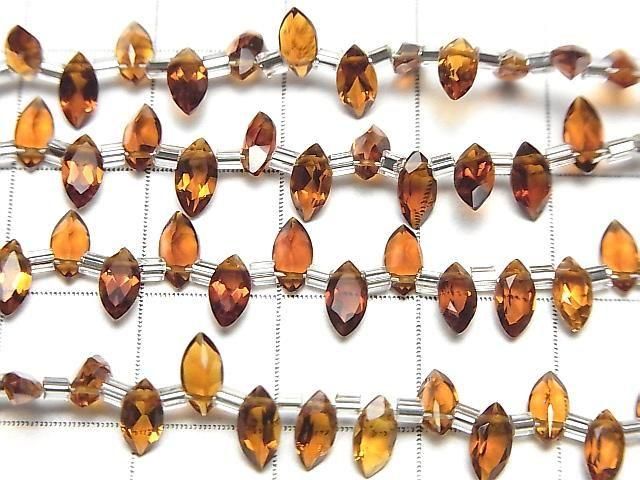 [影片]高品質馬德拉黃水晶 AAA 馬眼刻面 6x3mm 半串或 1 串 (18 顆)