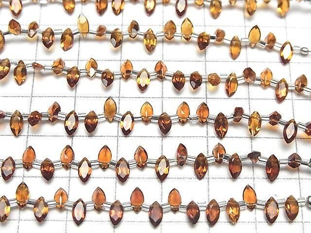 [影片]高品質馬德拉黃水晶 AAA 馬眼刻面 6x3mm 半串或 1 串 (18 顆)