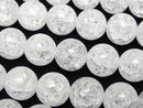 [Video]Cracked Crystal (Smelted Quartz) Round 12mm 1strand beads (aprx.15inch/36cm)