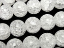 [Video]Cracked Crystal (Smelted Quartz) Round 14mm 1strand beads (aprx.14inch/35cm)