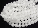 [Video]Cracked Crystal (Smelted Quartz) Round 16mm 1strand beads (aprx.14inch/35cm)