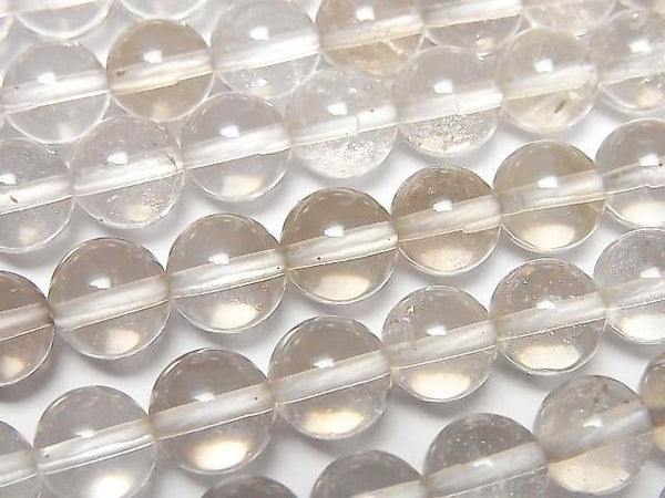 [Video] Natural Untreated Smoky Quartz Round 8mm Half or 1strand Beads (approx. 15 inches/36 cm)