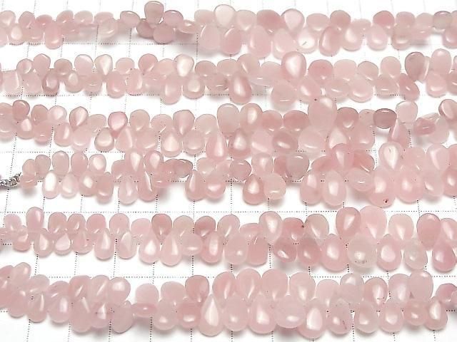 [Video]Guava Quartz AAA- Pear shape (Smooth) half or 1strand beads (aprx.7inch/18cm)