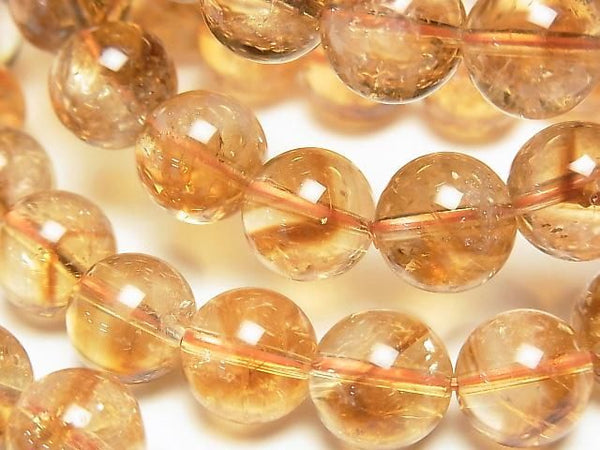 [Video] Brandy Phantom Citrine AAA Round 10mm Bracelet