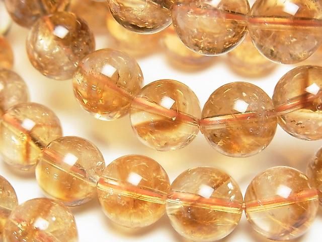 [Video] Brandy Phantom Citrine AAA Round 10mm Bracelet