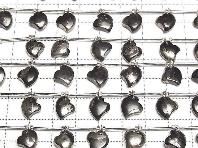 [Video] Matrix Pyrite Heart Shape 1strand (6pcs)
