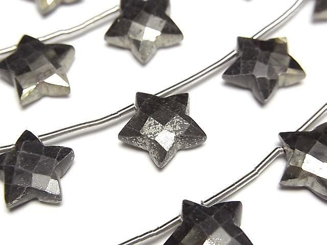 [Video] Matrix Pyrite Faceted Star 1strand (6pcs)
