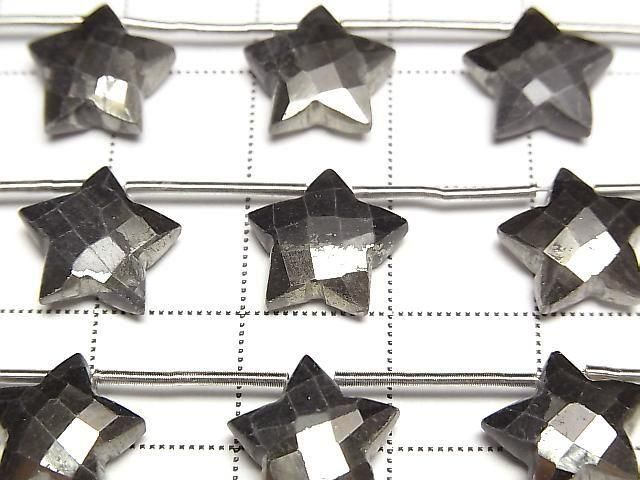 [Video] Matrix Pyrite Faceted Star 1strand (6pcs)