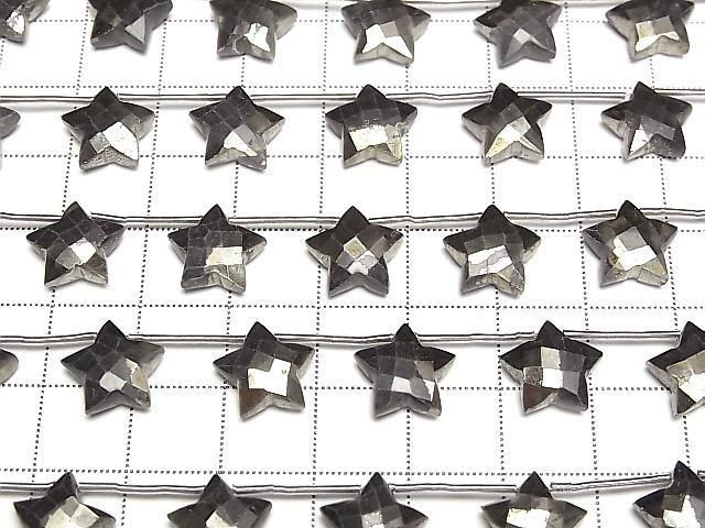 [Video] Matrix Pyrite Faceted Star 1strand (6pcs)