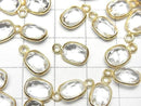 [Video]High Quality Crystal AAA Bezel Setting Rectangle-Faceted Oval 9x7mm 18KGP 3pcs