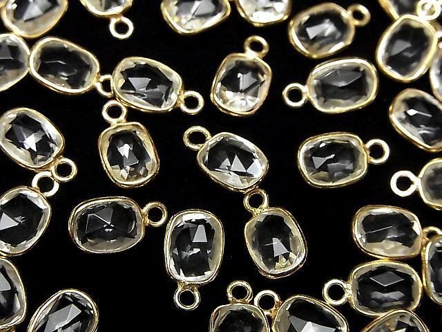[Video]High Quality Crystal AAA Bezel Setting Rectangle-Faceted Oval 9x7mm 18KGP 3pcs