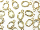 [Video]High Quality Lemon Quartz AAA Bezel Setting Rectangle-Faceted Oval 9x7mm 18KGP 3pcs