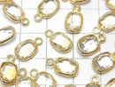 [Video]High Quality Citrine AAA Bezel Setting Rectangle-Faceted Oval 9x7mm 18KGP 3pcs