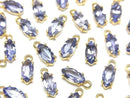 [Video]High Quality Tanzanite AAA Bezel Setting Marquise Faceted 8x4mm 18KGP 2pcs