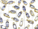 [Video]High Quality Tanzanite AAA Bezel Setting Marquise Faceted 8x4mm 18KGP 2pcs