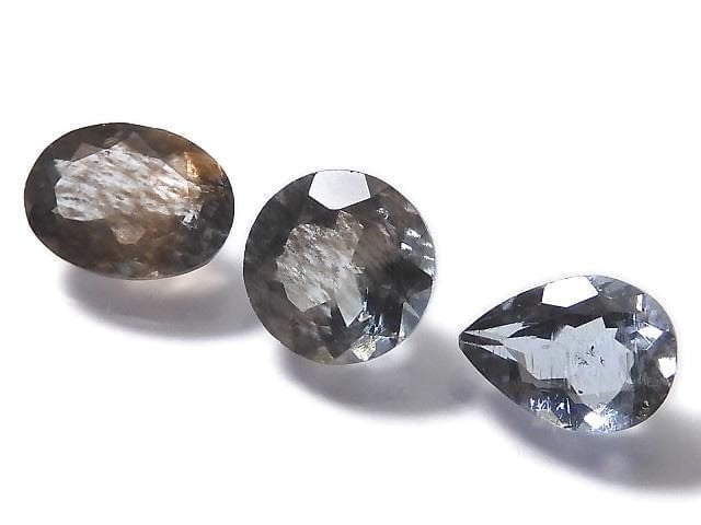 [Video][One of a kind] High Quality Moss Aquamarine AAA Faceted 3pcs Set NO.4