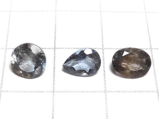 [Video][One of a kind] High Quality Moss Aquamarine AAA Faceted 3pcs Set NO.4