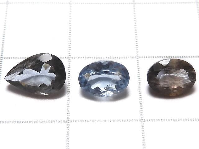 [Video][One of a kind] High Quality Moss Aquamarine AAA Faceted 3pcs Set NO.9