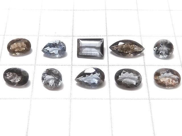 [Video][One of a kind] High Quality Moss Aquamarine AAA Faceted 10pcs Set NO.17