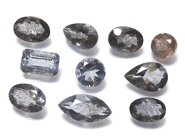 [Video][One of a kind] High Quality Moss Aquamarine AAA Faceted 10pcs Set NO.19