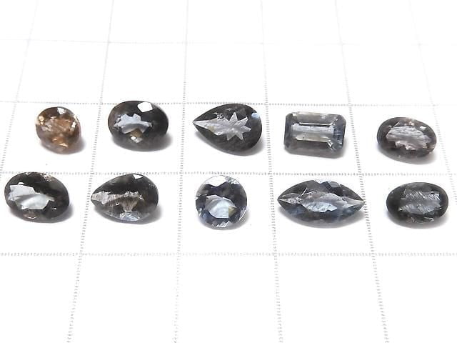 [Video][One of a kind] High Quality Moss Aquamarine AAA Faceted 10pcs Set NO.19