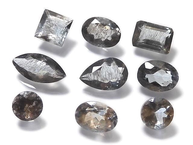 [Video][One of a kind] High Quality Moss Aquamarine AAA Faceted 9pcs Set NO.22