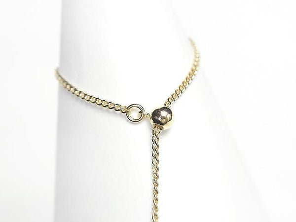 [Video][K10 Yellow Gold] Flat Curb Chain 1.0mm Ring [Free Size] 1pc