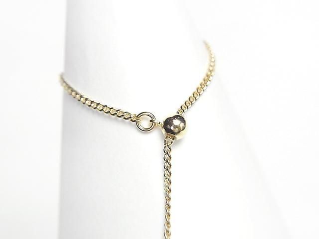 [Video][K10 Yellow Gold] Flat Curb Chain 1.0mm Ring [Free Size] 1pc