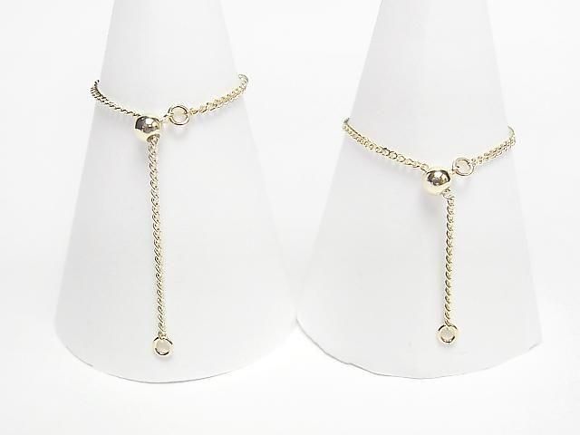 [Video][K10 Yellow Gold] Flat Curb Chain 1.0mm Ring [Free Size] 1pc