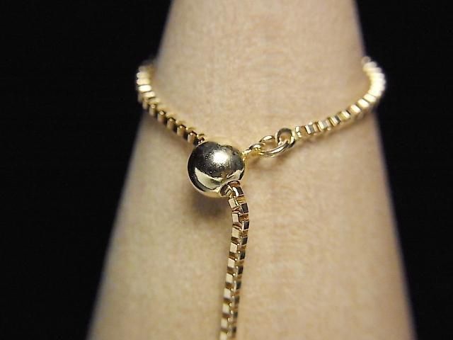 [Video][K10 Yellow Gold] Box Chain Ring [Free Size] 1pc