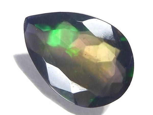 [Video][One of a kind] High Quality Black Opal AAA Loose stone Faceted 1pc NO.196