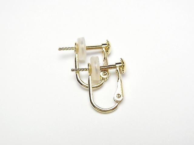 [Video][K10 Yellow Gold] Earring Parts, Spring Type with Heaton, 1 Pair