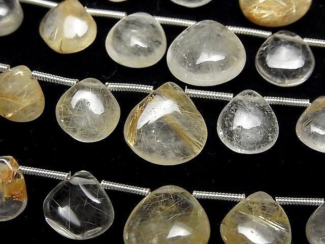 [Video] Rutilated Quartz AA+ Chestnut (Smooth) 1strand (16pcs )